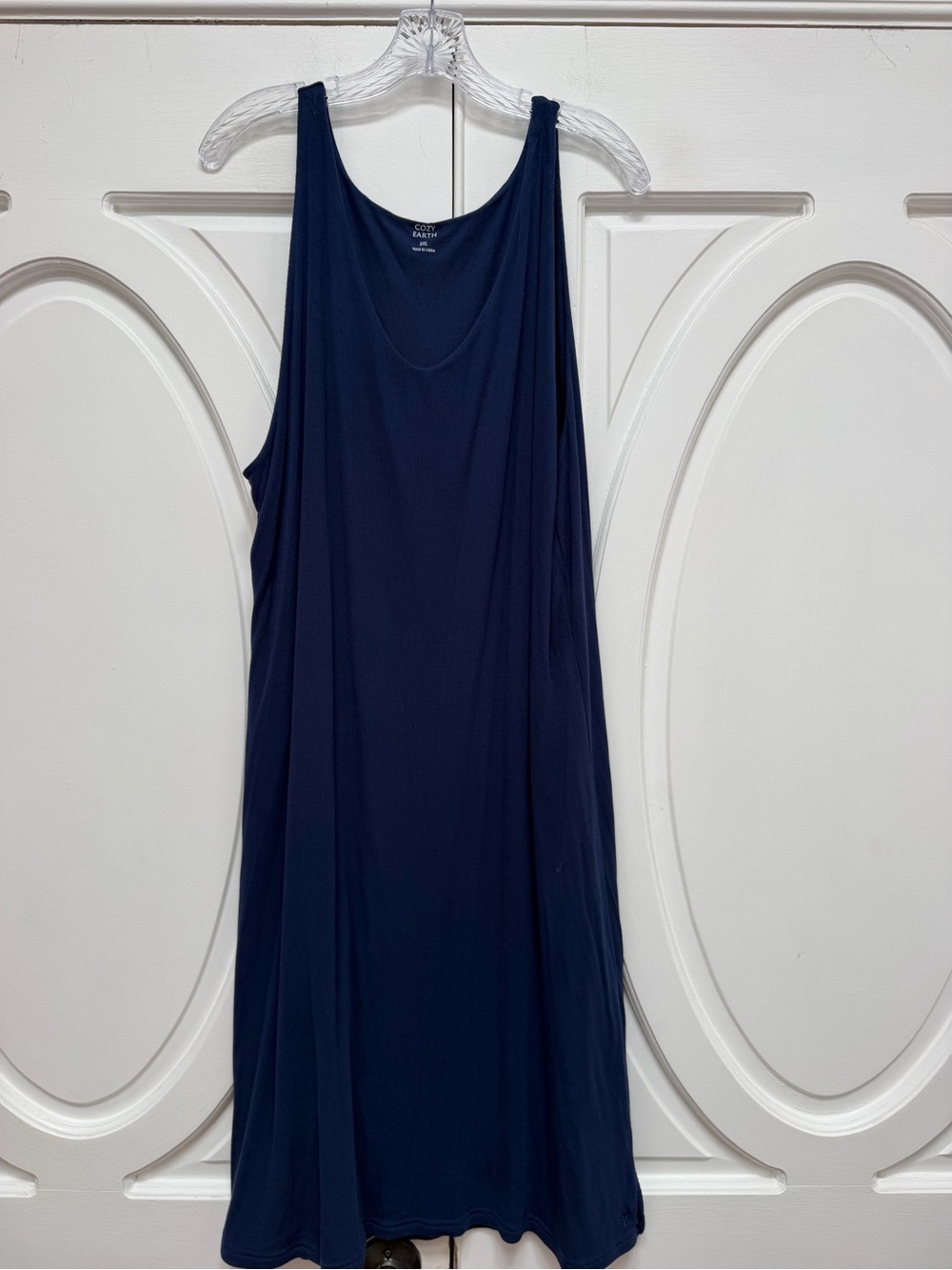 Cozy Earth Bamboo  Simple Navy Sleeveless Tank Dress XXL